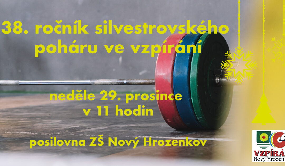 38. ročník silvestrovského vzpírání – 29. 12. 2024